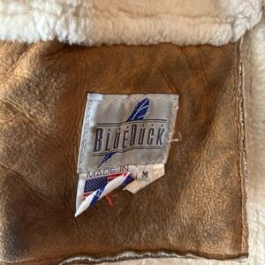 Blue Duck Women's Tan Shearling-Lined Leather Jacket